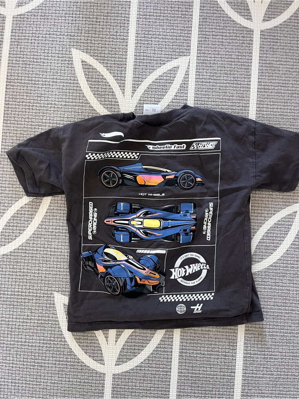 Zara Kids Black T-Shirt Hot Wheels Race Car Graphics